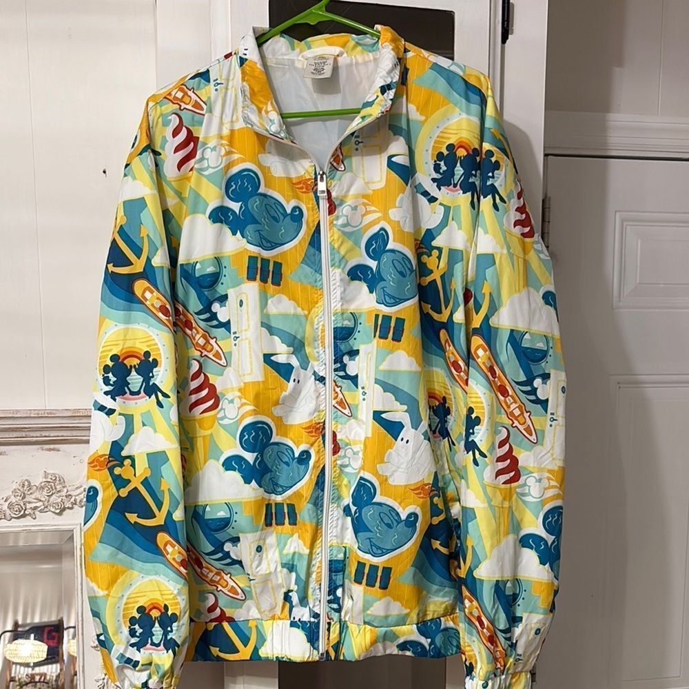 Like New! Disney Cruise Jacket Windbreaker Zip-Up Size XXL
